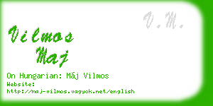 vilmos maj business card
